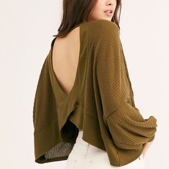 We The Free Olive Long Sleeve Top - Picture 2 of 9